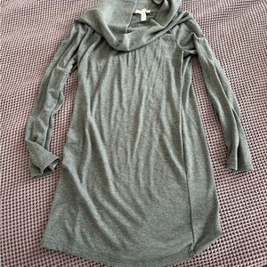 Ambiance Heather Gray Cowl Neck Sweater Dress